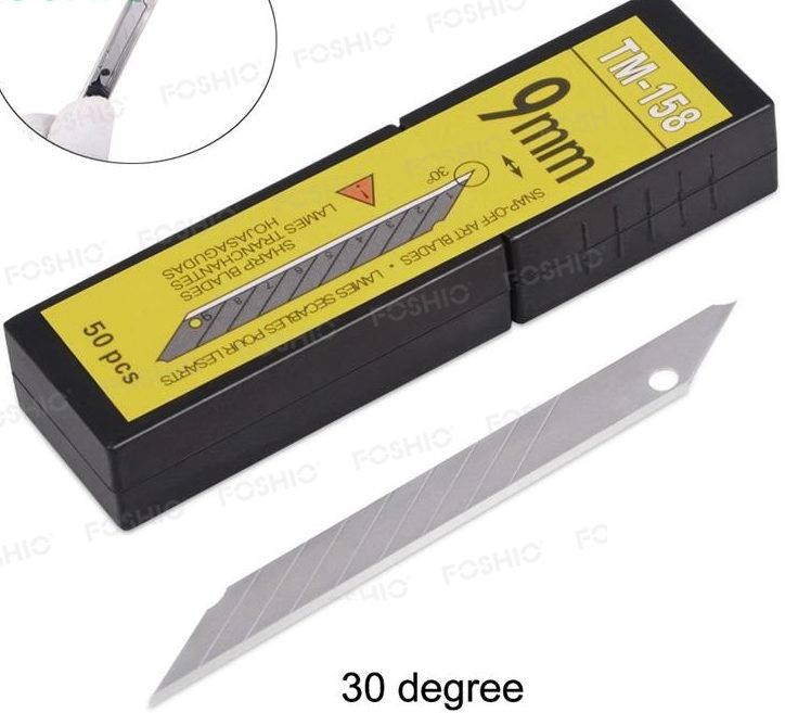Estuche Repuesto Carbono 50 hojas 30°de 9 mm Steel Blade - Imagen 3